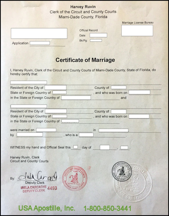 Florida Marriage Certificate Apostille Apostille Services